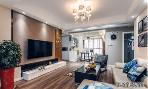 108平米普通户型现代简约家装装修图片设计-六安齐装网装修效果图